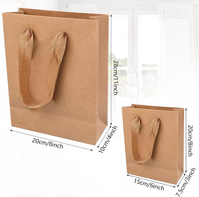 Thumbnail 1 de AKOFIC kraft paper gift bags 20 pack