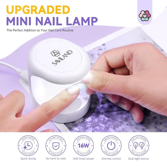 Detalle 2 de Saviland Mini UV Lampe 16W für Nägel