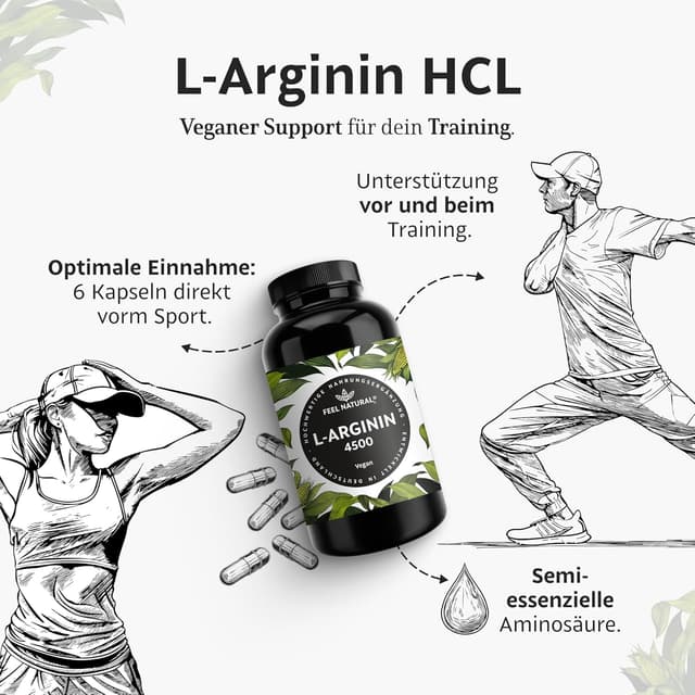 Thumbnail 1 de L-Arginin 4500 mg vegane Kapseln 💊