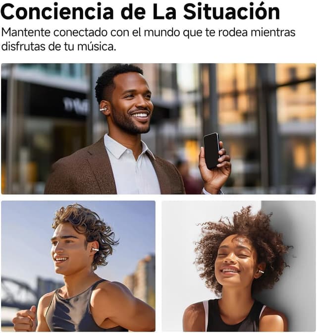 Detalle 1 de QCY Crossky C30 Cuffie Wireless open-ear con Bluetooth 5.4, chiamate ENC e doppia connessione