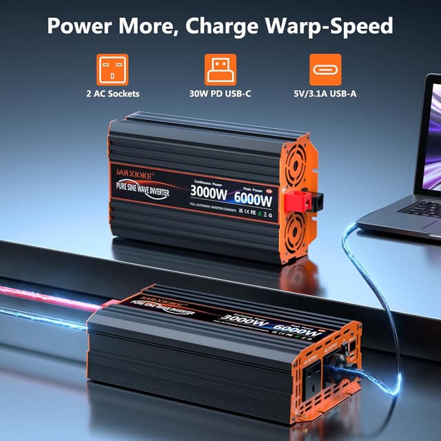 Detalle 2 de JARXIOKE 3000W pure sine power inverter