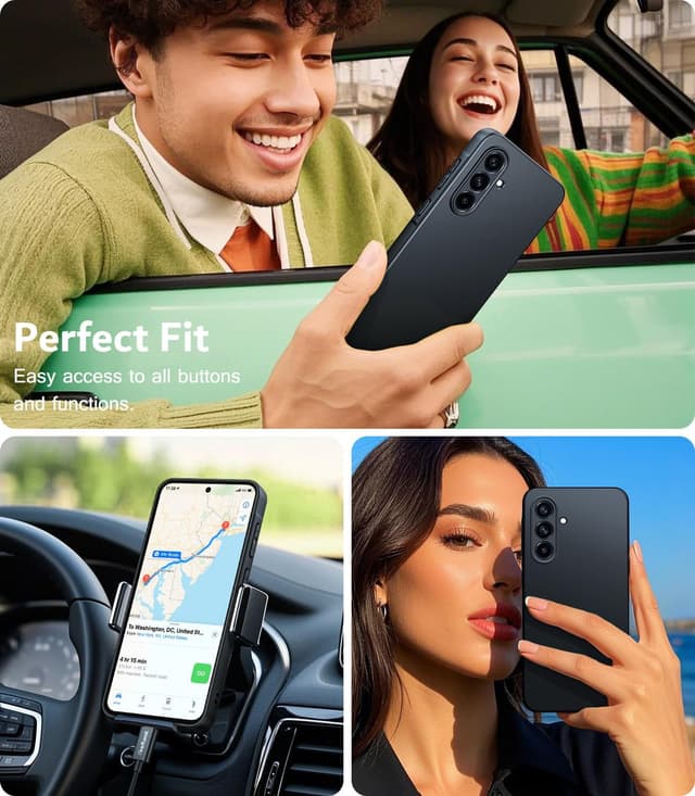 Thumbnail 6 de Coque TesRank en TPU souple antichoc et antidérapante pour Samsung Galaxy A56 5G (noir)