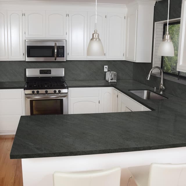 Detalle 2 de Honcet Grey Vinyl Wrap 30x200cm Dark Grey self-adhesive contact paper for kitchen furniture