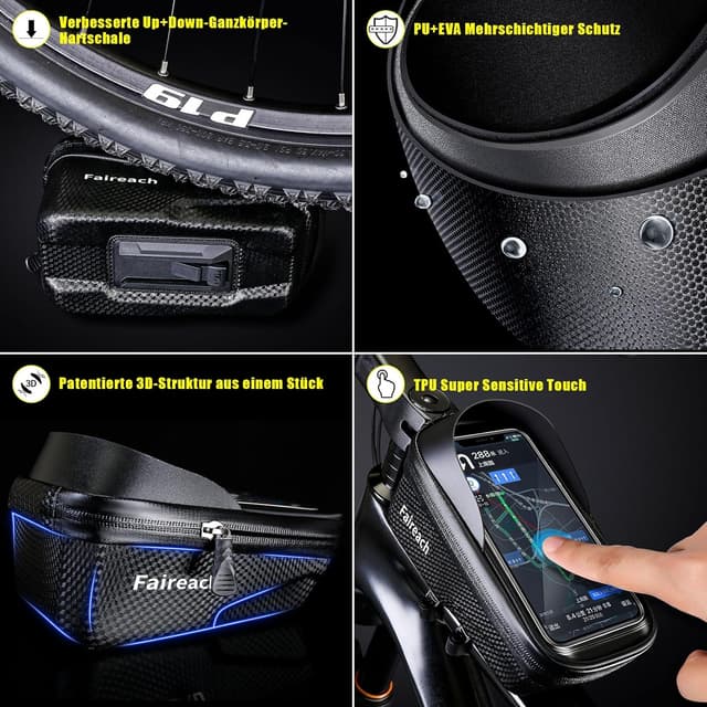 Detalle 2 de Faireach Rahmentasche Wasserdicht für 5,5-7 Zoll