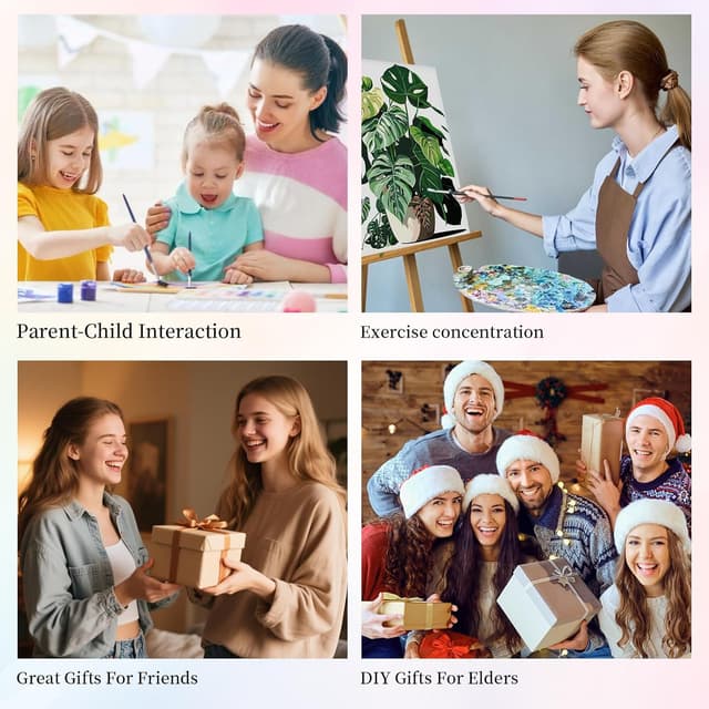 Thumbnail 6 de Camocin Art Plants Paint by Numbers 8 x 12in