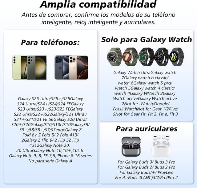 Thumbnail 2 de Cargador Samsung 3 en 1 Inalámbrico Rápido ⚡