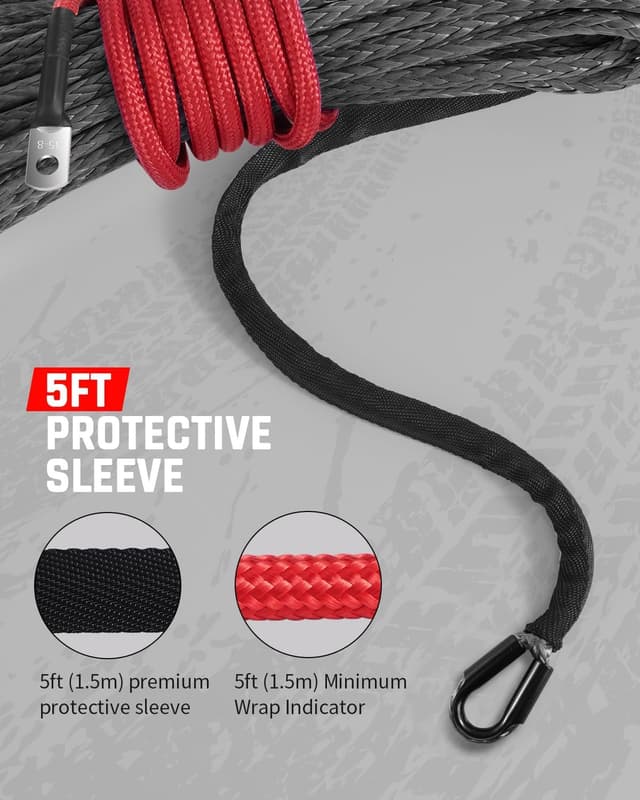 Detalle 2 de DAYDOOR 1/4" x 50ft 10,000 lb winch rope