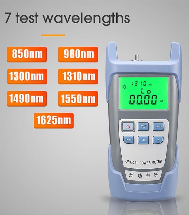 Detalle de DAXGD FTTH Fotómetro fibra óptica -70 dBm 📡