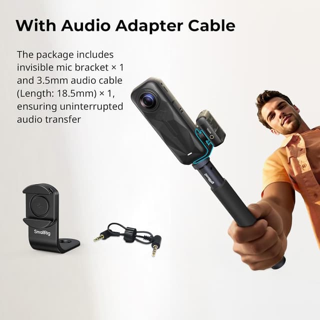 Detalle de SMALLRIG Cold Shoe Mount 360° Blitzschuhhalterung für Insta360 X5/X4 & DJI Mic 3 – 5825