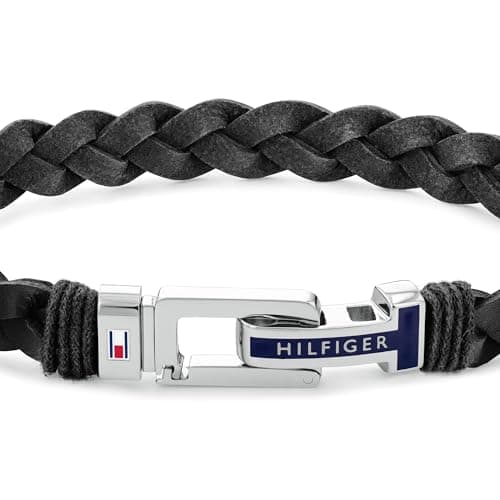Detalle 2 de Tommy Hilfiger 2790307 pulsera cuero trenzado negra