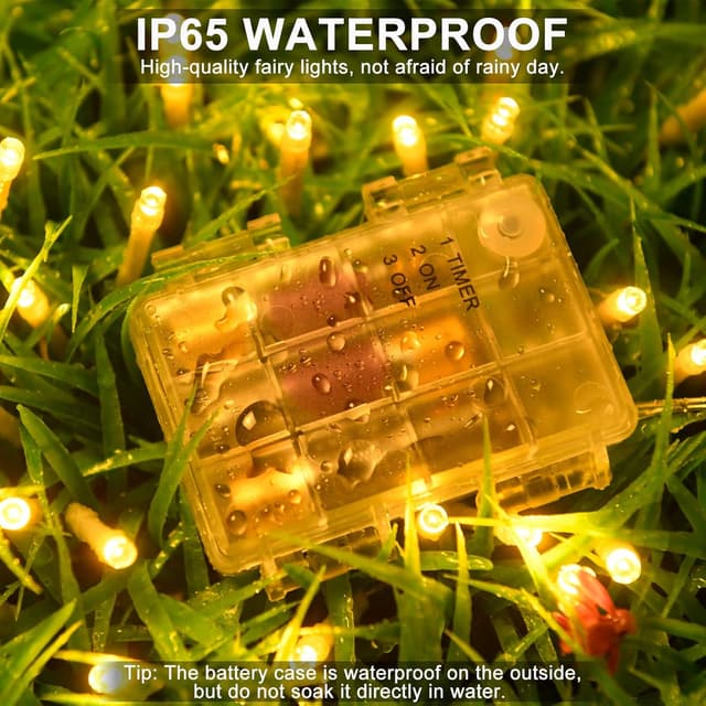 Detalle de Dalugo warm white battery fairy lights 5m