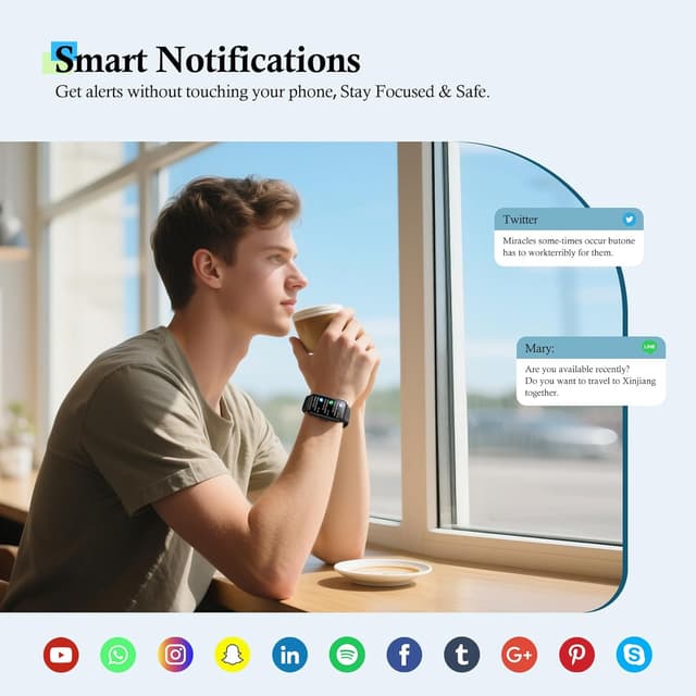 Detalle 2 de IOWODO fitness smartwatch 1.47-inch