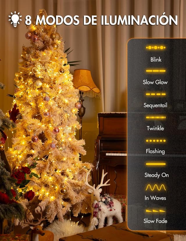 Thumbnail 1 de BESCOST Guirnaldas Luces Exterior 100M 🌟 1000 LED, 8 Modos