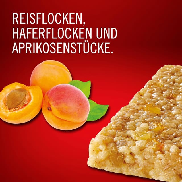 Detalle de Enervit Competition Bar Aprikose – Energieriegel mit Aprikosenstücken, 12 Riegel (22 g Kohlenhydrate) für intensive Einheiten