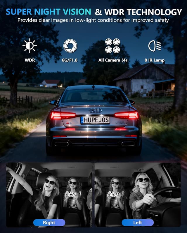 Thumbnail 4 de V8PLUS Dash Cam 4K 4-Channel Car Camera