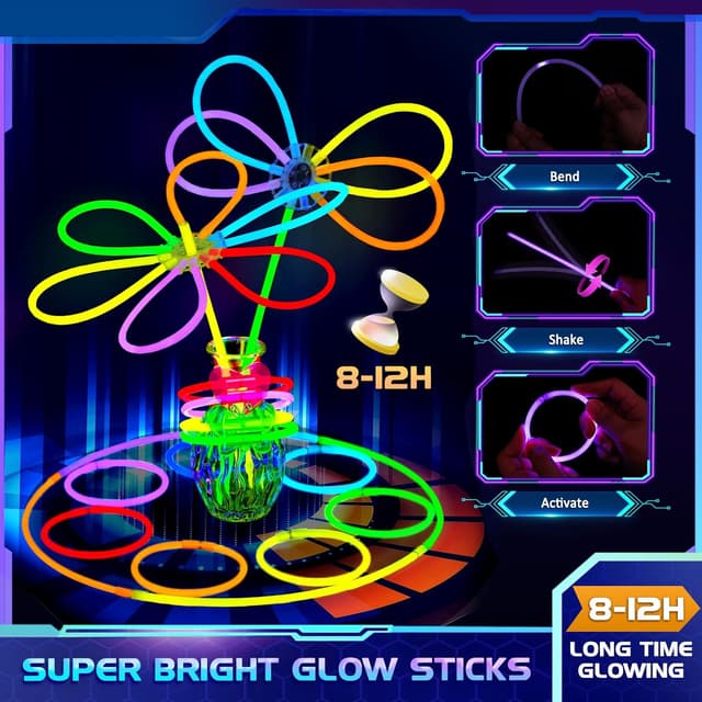 Thumbnail 2 de Knicklichter Party Set 400 Stück mit 180 Stäben