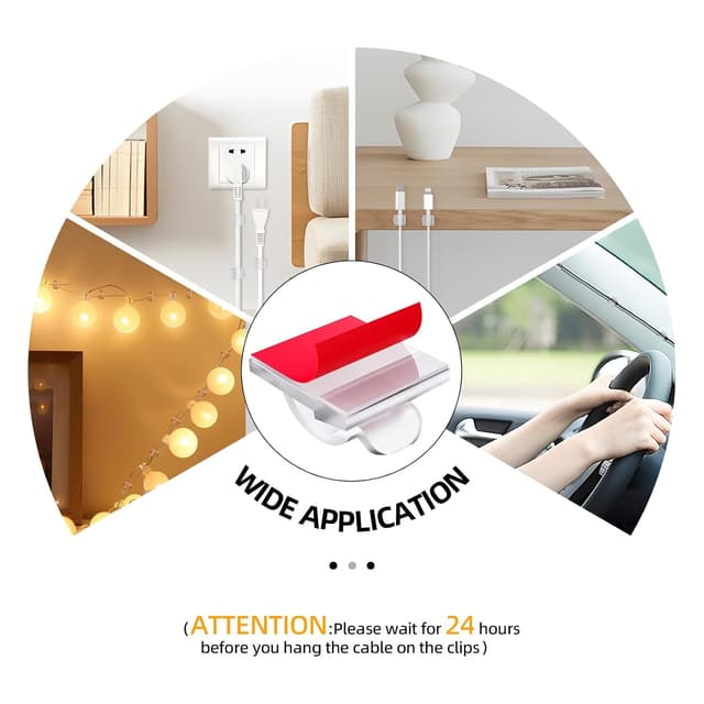 Thumbnail 6 de BillyBath Kabelclips 60 Stück transparent