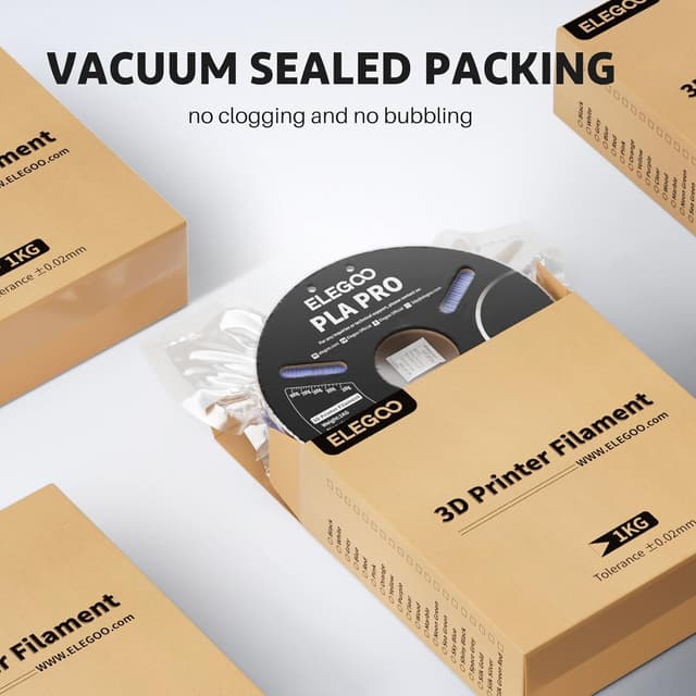 Thumbnail 6 de ELEGOO PLA Pro Filament 1.75mm White 1kg (Easily printable, low-clog PLA) for FDM 3D printers