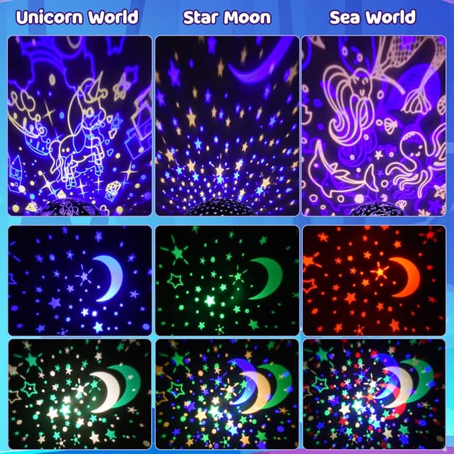 Detalle de iKidiki Unicorn Night Light Projector for Ages 2–6