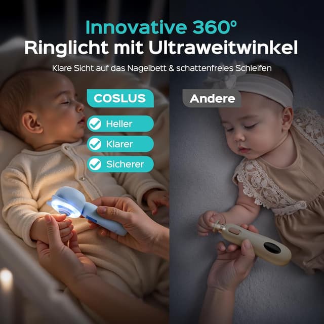 Detalle de COSLUS C50 Baby Nagelpflegeset 16-in-1