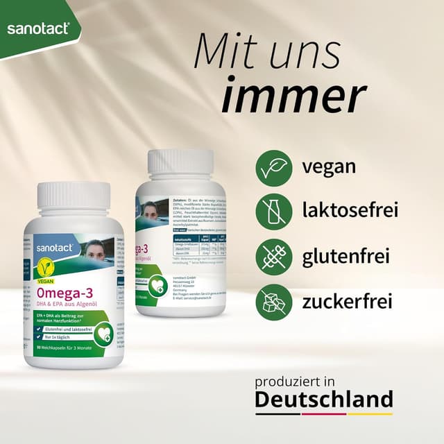Detalle 2 de Omega-3 vegan von sanotact 90 Kapseln