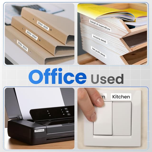 Detalle de MarkField TZe-231 Schriftband kompatibel zu Brother P-Touch, 12 mm, schwarz auf weiß (4er Set)