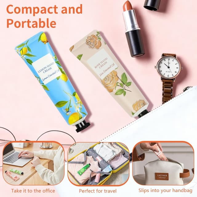 Detalle de AYBUY Mini Crema Mani Idratante – set da 24 x 30 ml, riparatrice per mani secche e screpolate