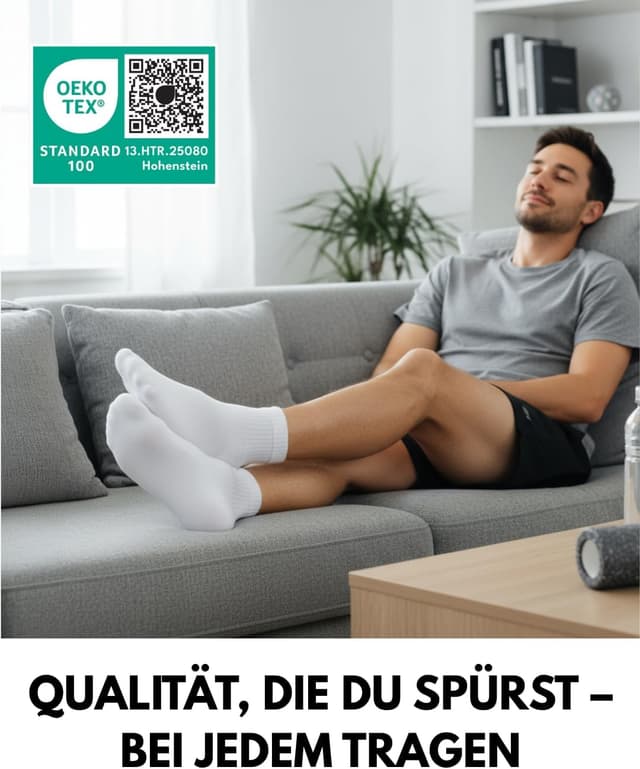 Thumbnail 6 de sockenkauf24 10 Paar kurze Sportsocken (Quarter) – atmungsaktive Tennissocken aus Baumwolle für Damen & Herren