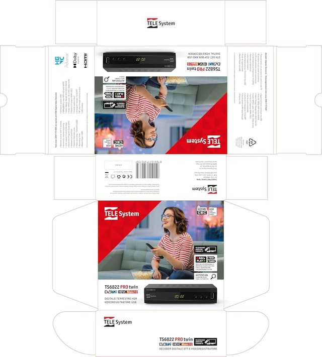 Thumbnail 6 de TELE System TS6822 PRO decoder DVB-T2