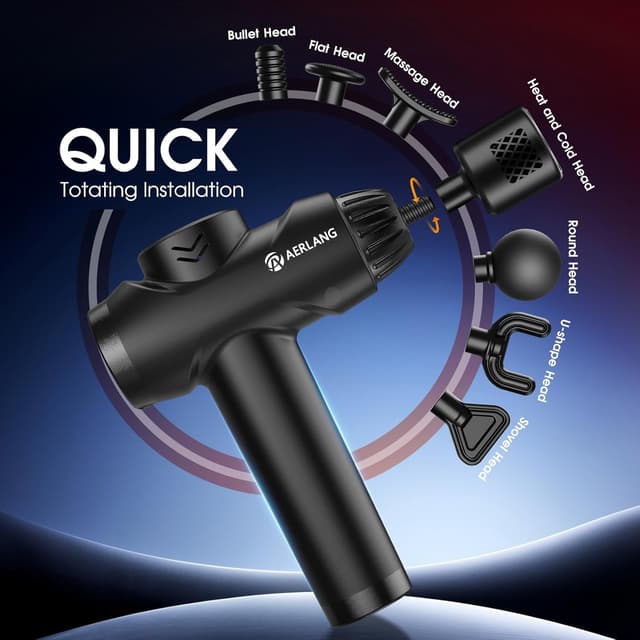 Thumbnail 5 de AERLANG Massage Gun with Heat and Cold 7-heads