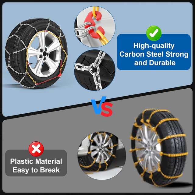 Detalle 2 de Universal Adjustable Snow Chains for Car Tires