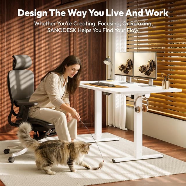 Detalle 2 de SANODESK QS1+ 140×60 Electric Standing Desk