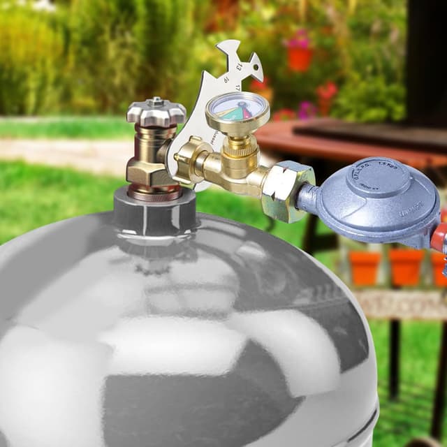 Detalle 2 de Edelstahl Gasflaschenschlüssel mit Flaschenöffner – Multi-Funktion für 13/17/19 mm