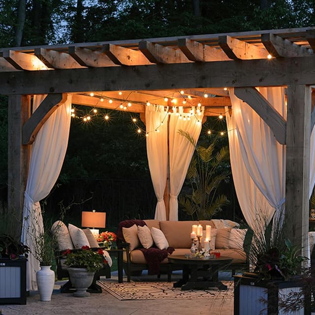 Thumbnail 6 de Miootly Catena Luminosa da Esterno 45 m con lampadine LED G40, 2700K (75+2) bianco caldo