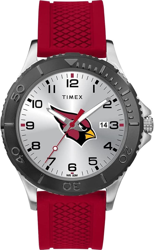 Detalle 2 de Timex NFL Gamer Watch with 42mm brass case and blue 20mm silicone strap