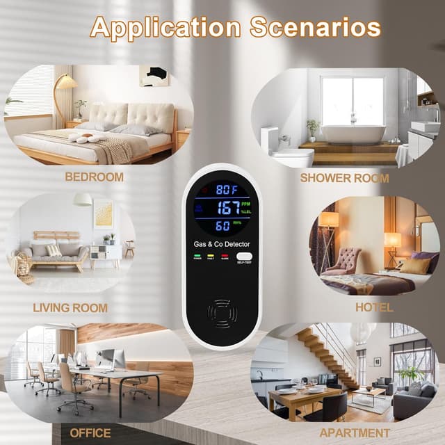 Thumbnail 5 de 3-Pack Plug-in Gas & CO Detector 4-in-1 🏠