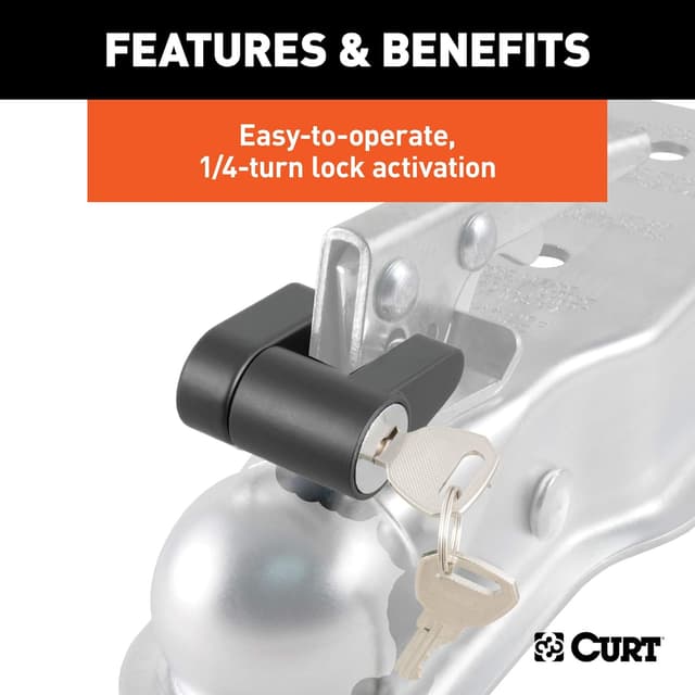 Thumbnail 4 de CURT 23521 Trailer Coupler Lock 1/4" 🔒