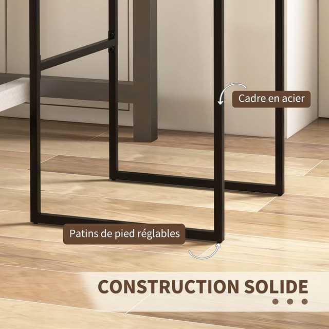 Detalle 2 de HOMCOM chaises de bar 74 cm, lot de 2