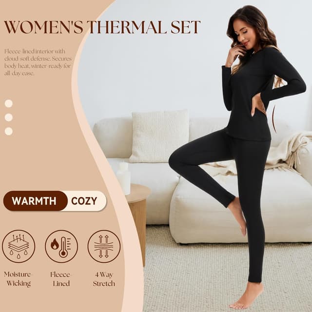 Thumbnail 3 de AMZSPORT Women's Thermal Underwear Set