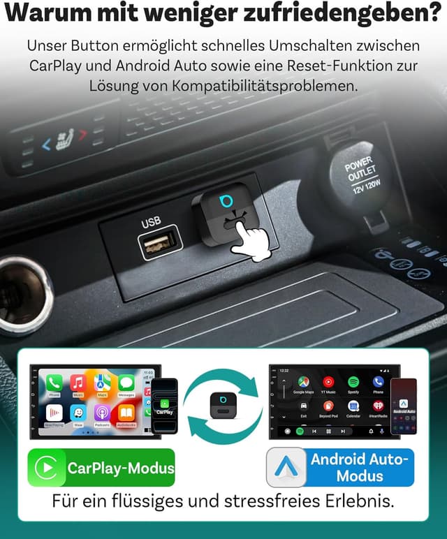 Detalle de Ottocast Mini Pico Wireless CarPlay Adapter 2026