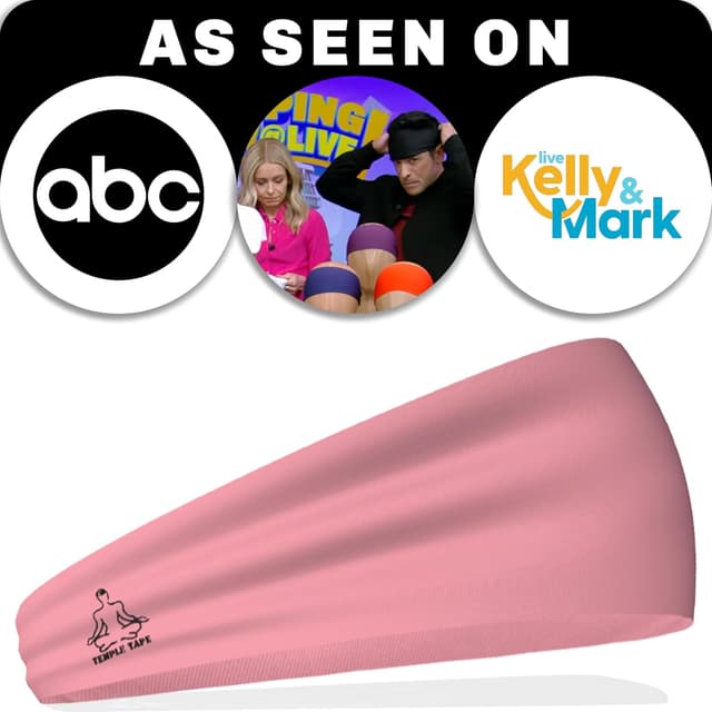 Detalle de Temple Tape Sweatbands (Temp Dry Technology) — Unisex training headbands for running and workouts