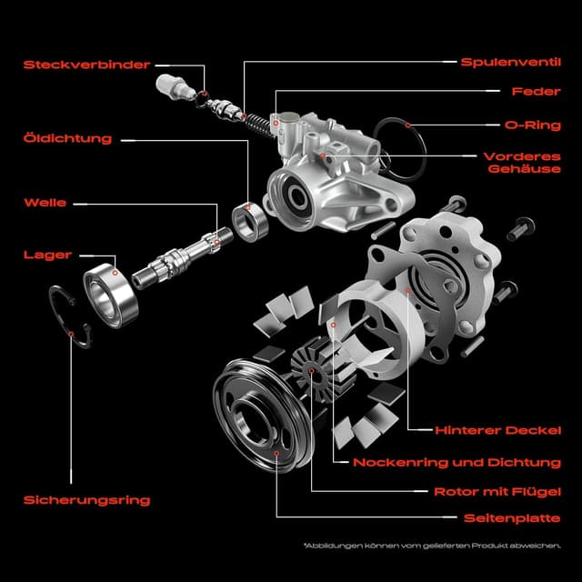 Detalle de Frankberg Servopumpe / Hydraulikpumpe für Lenkung – kompatibel (u. a. 026145155B) für ausgewählte Modelle 1986–1996