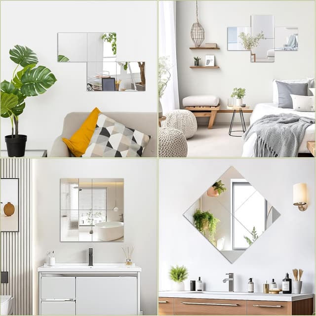 Thumbnail 6 de Stick On Mirror 4pcs, 30 x 21cm