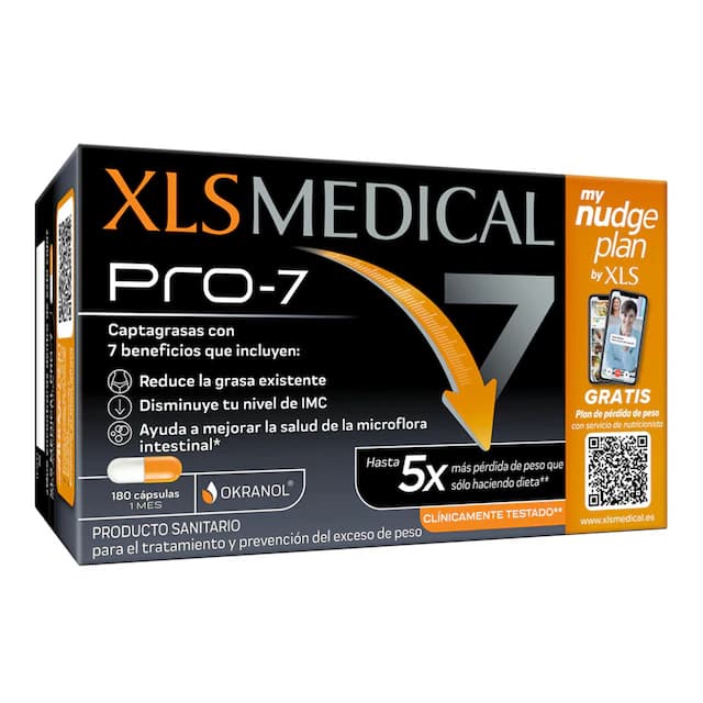 Imagen de XLS Medical Pro 7 - Cápsulas Captagrasas, 180 unidades 💊 en OfertitasTOP