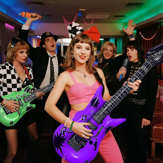 Detalle de 16-Piece Inflatable Guitars Microphones Set