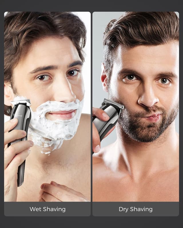 Detalle 1 de Brightup Beard Trimmer for Men Electric Razor & Shaver Kit (Cordless, IPX7 Waterproof)