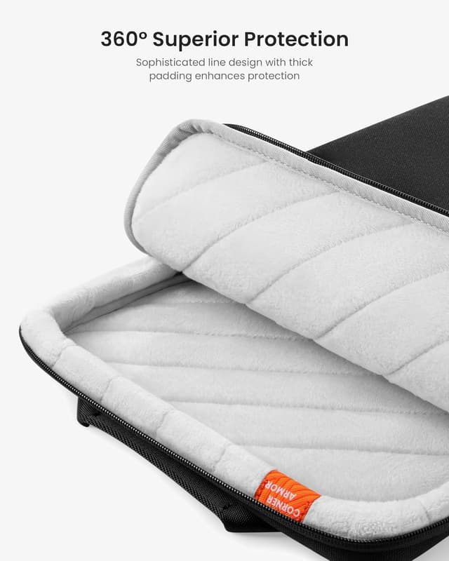 Detalle de tomtoc 360 Protective Laptop Shoulder Bag for 16" laptops (CornerArmor, water-resistant, organised pockets)