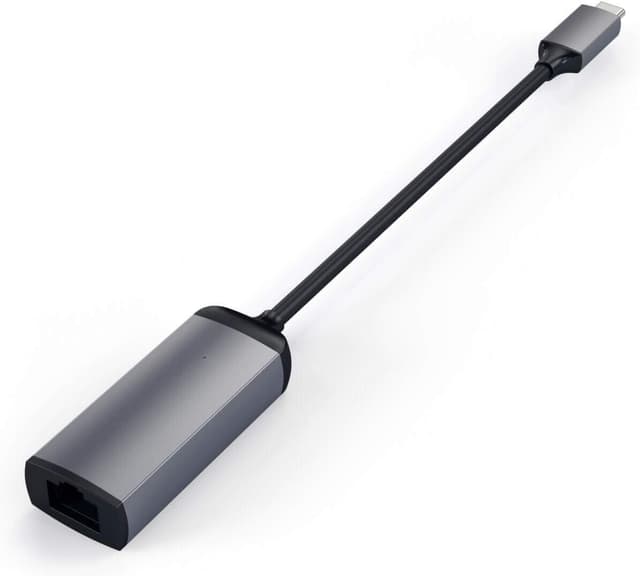 Detalle 2 de Satechi Adaptateur Ethernet USB‑C en aluminium (Gigabit 10/100/1000 Mbps) gris sidéral