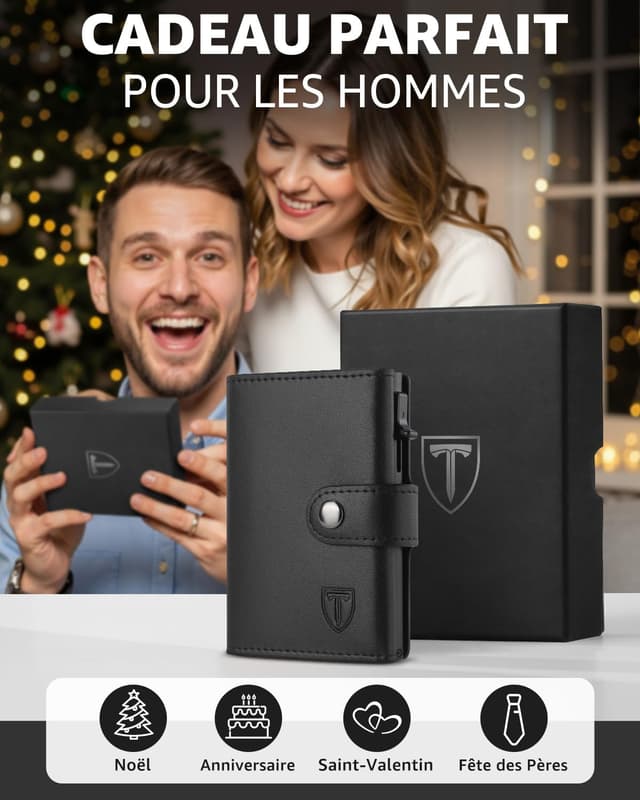 Thumbnail 6 de TEEHON Portefeuille RFID compact 10,5 cm đ