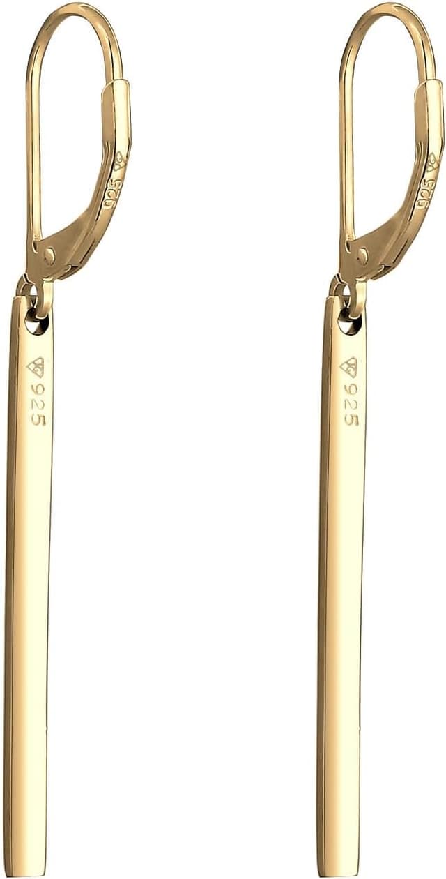 Detalle de Elli Ohrhänger für Damen im Geo-Look, 925 Sterling Silber – Basic Trend Blogger